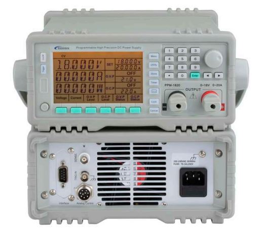 Источник питания постоянного тока программируемый с одним выходом TWINTEX PPM-1820 Амперметры