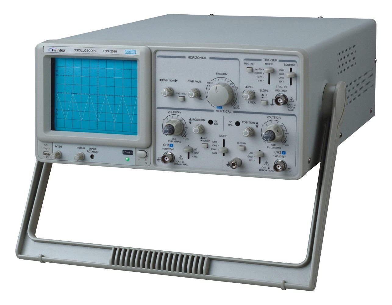 Осциллограф аналоговый с частотомером TWINTEX TOS-2050FG Осциллографы и частотомеры