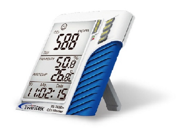 Монитор углекислого газа настенный/настольный двойного назначения три в одном TWINTEX TE-702D Даталоггеры